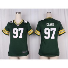 Women Nike Green Bay Packers #97 Kenny Clark Game Green Team Color NFL Jersey