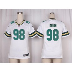 Women Nike Green Bay Packers #98 Letroy Guion Game White NFL Jersey