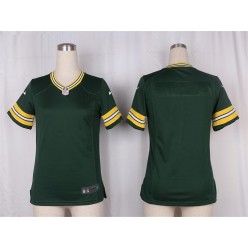 Women Nike Green Bay Packers Blank Game Green Team Color NFL Jersey