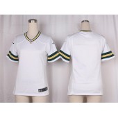 Women Nike Green Bay Packers Blank Game White NFL Jersey