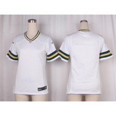 Women Nike Green Bay Packers Blank Game White NFL Jersey
