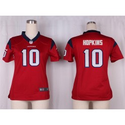 Women Nike Houston Texans #10 DeAndre Hopkins Game Red Alternate NFL Jersey