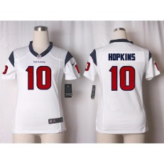 Women Nike Houston Texans #10 DeAndre Hopkins Game White NFL Jersey