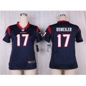 Women Nike Houston Texans #17 Brock Osweiler Game Navy Blue Team Color NFL Jersey