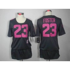 Women Nike Houston Texans #23 Arian Foster Breast Cancer Awareness Gray NFL Jersey