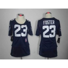 Women Nike Houston Texans #23 Arian Foster Breast Cancer Awareness Navy Blue NFL Jersey