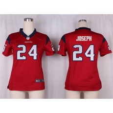 Women Nike Houston Texans #24 Johnathan Joseph Game Red Alternate NFL Jersey
