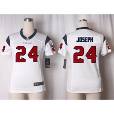 Women Nike Houston Texans #24 Johnathan Joseph Game White NFL Jersey