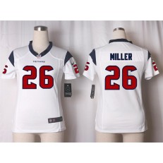 Women Nike Houston Texans #26 Lamar Miller Game White NFL Jersey