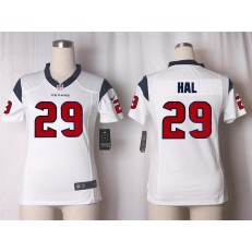 Women Nike Houston Texans #29 Andre Hal Game White NFL Jersey