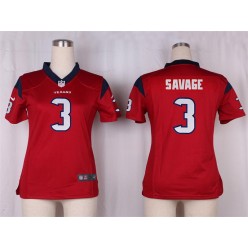 Women Nike Houston Texans #3 Tom Savage Game Red Alternate NFL Jersey