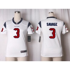 Women Nike Houston Texans #3 Tom Savage Game White NFL Jersey
