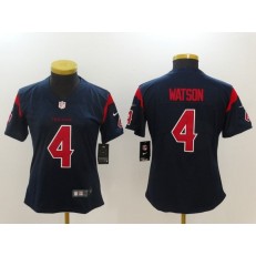 Women Nike Houston Texans #4 Deshaun Watson Navy Color Rush Limited NFL Jersey