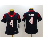 Women Nike Houston Texans #4 Deshaun Watson Navy Vapor Untouchable NFL Limited Jersey