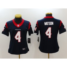 Women Nike Houston Texans #4 Deshaun Watson Navy Vapor Untouchable NFL Limited Jersey