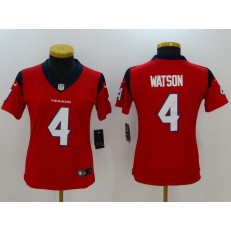 Women Nike Houston Texans #4 Deshaun Watson Red Vapor Untouchable NFL Limited Jersey