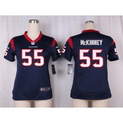 Women Nike Houston Texans #55 Benardrick McKinney Game Navy Blue Team Color NFL Jersey