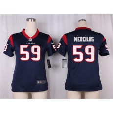 Women Nike Houston Texans #59 Whitney Mercilus Game Navy Blue Team Color NFL Jersey