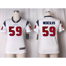 Women Nike Houston Texans #59 Whitney Mercilus Game White NFL Jersey
