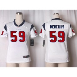 Women Nike Houston Texans #59 Whitney Mercilus Game White NFL Jersey