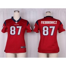 Women Nike Houston Texans #87 C.J. Fiedorowicz Game Red Alternate NFL Jersey