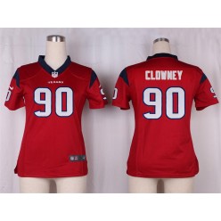 Women Nike Houston Texans #90 Jadeveon Clowney Game Red Alternate NFL Jersey
