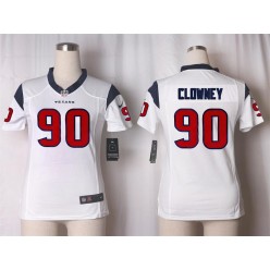 Women Nike Houston Texans #90 Jadeveon Clowney Game White NFL Jersey