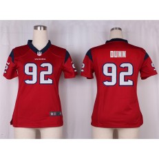 Women Nike Houston Texans #92 Brandon Dunn Game Red Alternate NFL Jersey