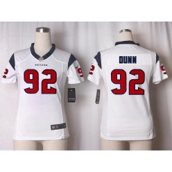 Women Nike Houston Texans #92 Brandon Dunn Game White NFL Jersey