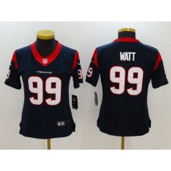 Women Nike Houston Texans #99 J.J. Watt Navy Vapor Untouchable NFL Limited Jersey