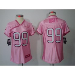 Women Nike Houston Texans #99 J.J. Watt Pink Love NFL Jersey