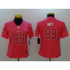 Women Nike Houston Texans #99 J.J. Watt Pink Stitched NFL Limited Jersey