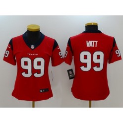 Women Nike Houston Texans #99 J.J. Watt Red Vapor Untouchable NFL Limited Jersey