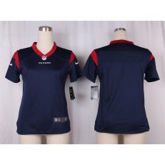 Women Nike Houston Texans Blank Game Blue NFL Jersey
