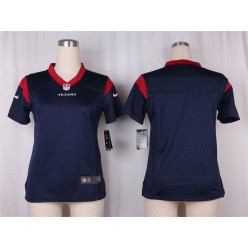Women Nike Houston Texans Blank Game Blue NFL Jersey