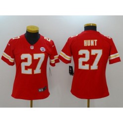 Women Nike Kansas City Chiefs #27 Kareem Hunt Red Vapor Untouchable Limited NFL Jersey