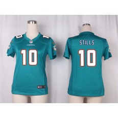 Women Nike Miami Dolphins #10 Kenny Stills Game Aqua Green Team Color NFL Jersey