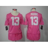 Women Nike Miami Dolphins #13 Dan Marino Breast Cancer Awareness Pink NFL Jersey