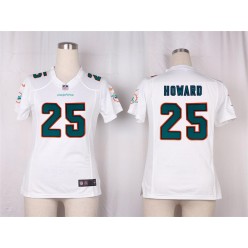 Women Nike Miami Dolphins #25 Xavien Howard Game White NFL Jersey