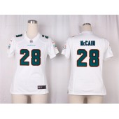 Women Nike Miami Dolphins #28 McCain Game White NFL Jersey
