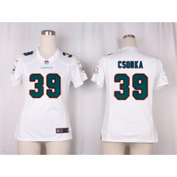 Women Nike Miami Dolphins #39 Larry Csonka Game White NFL Jersey(1)