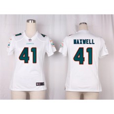 Women Nike Miami Dolphins #41 Byron Maxwell Game White NFL Jersey