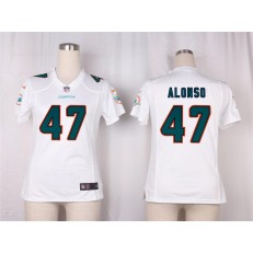 Women Nike Miami Dolphins #47 Kiko Alonso Game White NFL Jersey
