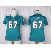Women Nike Miami Dolphins #67 Laremy Tunsil Game Aqua Green Team Color NFL Jersey