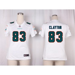 Women Nike Miami Dolphins #83 Mark Clayton Game White NFL Jersey