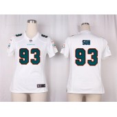 Women Nike Miami Dolphins #93 Ndamukong Suh Game White NFL Jersey