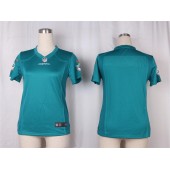 Women Nike Miami Dolphins #94 Blank Game Aqua Green Team Color NFL Jersey