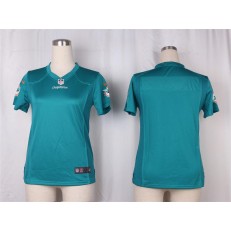 Women Nike Miami Dolphins #94 Blank Game Aqua Green Team Color NFL Jersey
