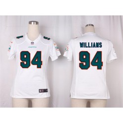 Women Nike Miami Dolphins #94 Mario Williams Game White NFL Jersey