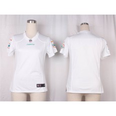Women Nike Miami Dolphins Blank Game White NFL Jersey